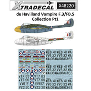 Xtradecal X48220 1/48 de Havilland Vampire F.3/FB.5 Collection Part 1