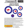 Xtradecal 1/72 Royal Australian/RAAF and Royal New Zealand/RNZAF Air Force roundels. Assorted sizes.