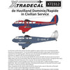 Xtradecal 72312 1/72 de Havilland Rapide in Civilian Service