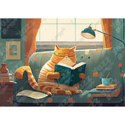 Yazz Puzzle 3827 Cat and Books 1000pc Jigsaw Puzzle