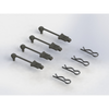 ARRMA ARAC3447 1/8 Body Clip Retainer Black 4pc AR390178