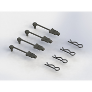 ARRMA ARAC3447 1/8 Body Clip Retainer Black 4pc AR390178