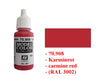 Vallejo 70908 Model Color Carmine Red 17ml Paint 030