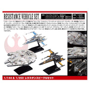 Bandai 0219769 Star Wars 1/144 And 1/350 Resistance Vehicle Set The Last Jedi