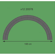 Carrera 20578 Evolution/Digital Curve Track 4/15 Degrees 12pc | Metro Hobbies