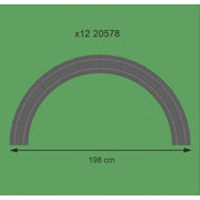 Carrera 20578 Evolution/Digital Curve Track 4/15 Degrees 12pc