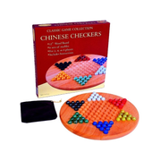 Classic Game Collection Chinese Checkers Wood With Marbles