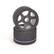 Contact 1/12 Front 38Sh USA Spec Mounted Tyres Purple