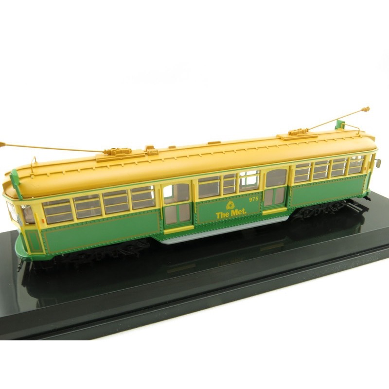 Cooee OO Electric W Class Melbourne #975 The Met Green Rattler Tram ...