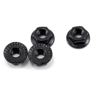 Core RC CR196 Serrated Alloy M4 Nuts Black 4pk