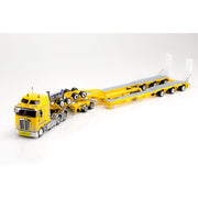 Drake 1/50 Kenworth K200 with 2x8 Dolly and 3x8 Swinging Trailer Chrome Yellow