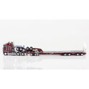 Drake 1/50 Kenworth K200 with 2x8 Dolly and 4x8 Dragline Bucket Trailer Vintage Burgandy