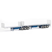 Drake Collectables 1/50 ZT09172 MaxiTRANS B Double Flat Top Diecast Trailer (Blue/White)