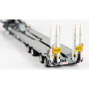 Drake Collectibles ZT09027 1/50 Kenworth T909 Prime Mover with 2x8 Dolly & 4x8 Swingwing Mercury Silver