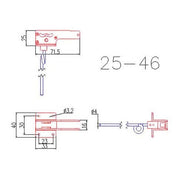 E-Flite EFLG300 25-46 Size 90deg Main Retracts