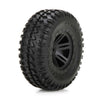 ECX ECX43011 Front Tire Premount Black Wheel (2)