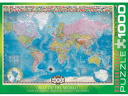 Eurographics 60557 Map Of The World 1000pc Jigsaw Puzzle