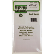 Evergreen 4529 White Styrene Metal Siding Sheet 0.100 x 6 x 12in / 2.5mm x 15cm x 30cm - 1
