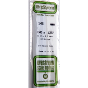 Evergreen 00146 Styrene Strips 0.040 x 0.125 x 14in / 1mm x 3.2mm x 36cm - 10