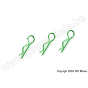 G-Force 0410-002 Body Clips 1/10 Green 45 degree Bent (10Pcs)