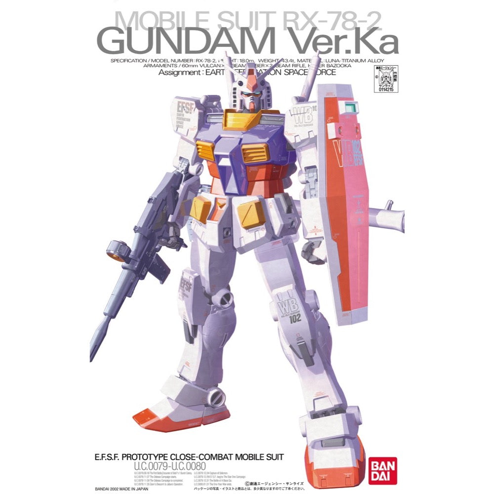 Bandai 5063537 MG 1/100 RX-78-2 Ver.Ka | Buy Online Now at Metro
