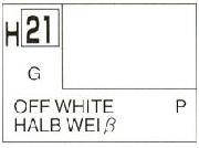 Mr Hobby (Gunze) H021 Aqueous Gloss Off White Acrylic Paint 10ml