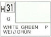 Mr Hobby (Gunze) H031 Aqueous Gloss White Green Acrylic Paint 10ml