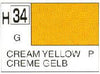 Mr Hobby (Gunze) H034 Aqueous Gloss Cream Yellow Acrylic Paint 10ml