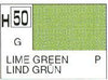 Mr Hobby (Gunze) H050 Aqueous Gloss Lime Green Acrylic Paint 10ml