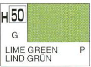 Mr Hobby (Gunze) H050 Aqueous Gloss Lime Green Acrylic Paint 10ml