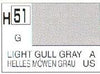 Mr Hobby (Gunze) H051 Aqueous Gloss Light Gull Grey Acrylic Paint 10ml