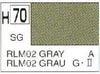 Mr Hobby (Gunze) H070 Aqueous Semi-Gloss RLM Grey Acrylic Paint 10ml