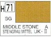 Mr Hobby (Gunze) H071 Aqueous Semi Gloss Middle Stone Acrylic Paint 10ml