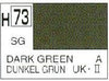 Mr Hobby (Gunze) H073 Aqueous Semi-Gloss Dark Green Acrylic Paint 10ml