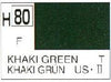 Mr Hobby (Gunze) H080 Aqueous Flat Khaki Green Acrylic Paint 10ml