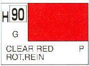 Mr Hobby (Gunze) H090 Aqueous Gloss Clear Red Acrylic Paint 10ml