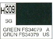 Mr Hobby (Gunze) H309 Aqueous Semi-Gloss Green FS34079 Acrylic Paint 10ml