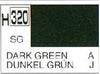 Mr Hobby (Gunze) H320 Aqueous Semi-Gloss Dark Green Acrylic Paint 10ml