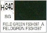 Mr Hobby (Gunze) H340 Aqueous Semi-Gloss Field Green FS34097 Acrylic Paint 10ml