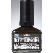 Mr Hobby (Gunze) WC02 Mr Weathering Color Ground Brown Oil Wash 40ml