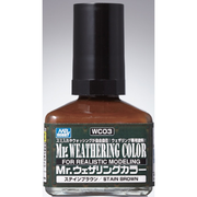 Mr Hobby (Gunze) WC03 Mr Weathering Color Stain Brown Oil Wash 40ml