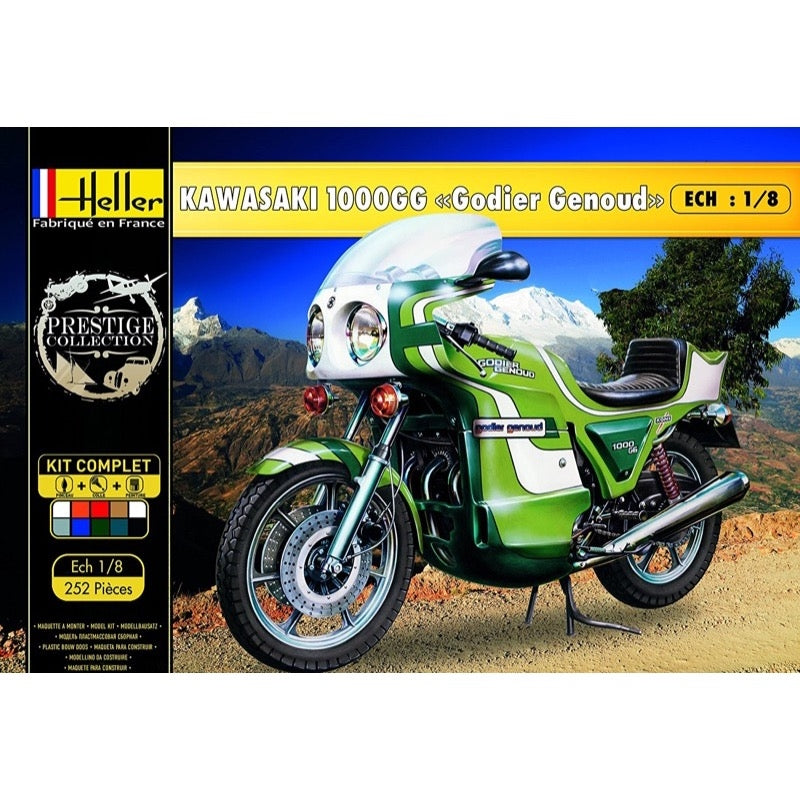 Figurine Joe Bar Team Riton Et Lassemoule Sur Kawasaki 1000 Godier-Genoud 1/18 Résine