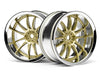 HPI 3298 Work XSA 02C Wheel 26mm Chrome/Gold 6mm Offset 2pcs