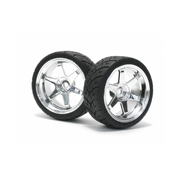 HPI 4733 Mounted X Pattern Tyre D Compound On-road 2pcs