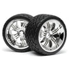 HPI 4731 Mounted Phaltline Tyre 140 x 70mm On Tremor Wheel Chrome 2pcs