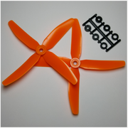 HQ Quad Prop 5x4x4 Orange Glass Fiber Composite