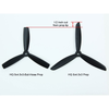 HQ Triple Bullnose 5x4.5x3 Pusher Prop Black