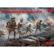 ICM 35703 1/35 British Infantry in Gas Masks WWI 1917 4 Figures
