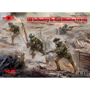ICM 35704 1/35 US Infantry in Gas Masks 1918 4 Figures
