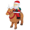 IS 76016 Wind Up Santa Riding Reindeer